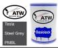 Preview: Tesla, Steel Grey, PMBL: 500ml Lackdose, von ATW Autoteile West.